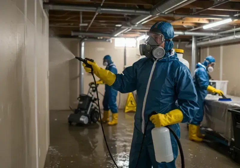 Basement Sanitization and Antimicrobial Treatment process in Barrett, TX